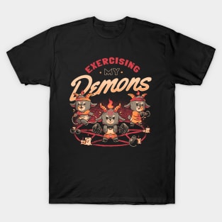 Exercising My Demons - Cute Evil Dark Funny Baphomet Gift T-Shirt